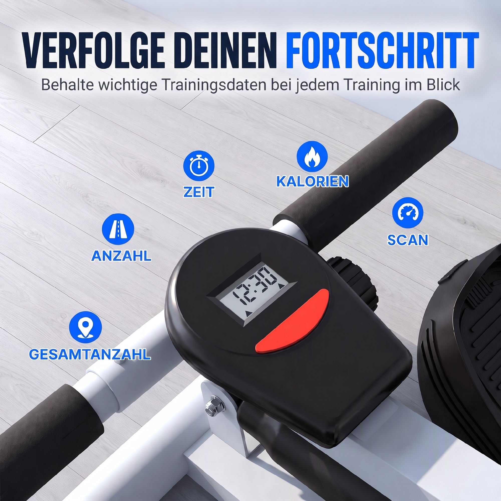 Kodune sõudmismasin, hüdrauliline fitness-sõudmismasin LCD-ekraaniga, 12 takistustaset, sõudmismasina kandevõime kuni 100 kg, treeningvarustus, treeningvahend kogu keha treenimiseks