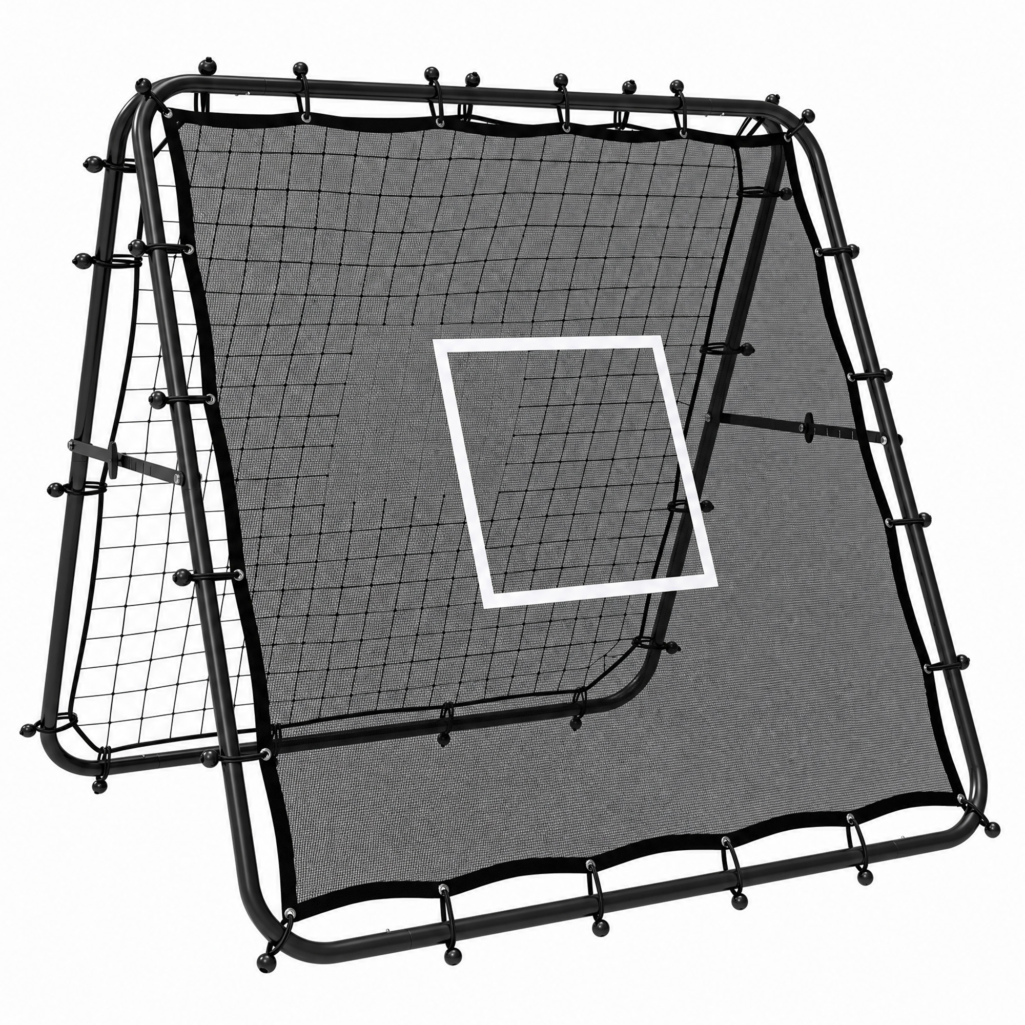 SPORTNOW Plasă Rebounder Fotbal cu 2 Fețe, Țintă Pliabilă, 5 Unghiuri Reglabile | Aosom Romania