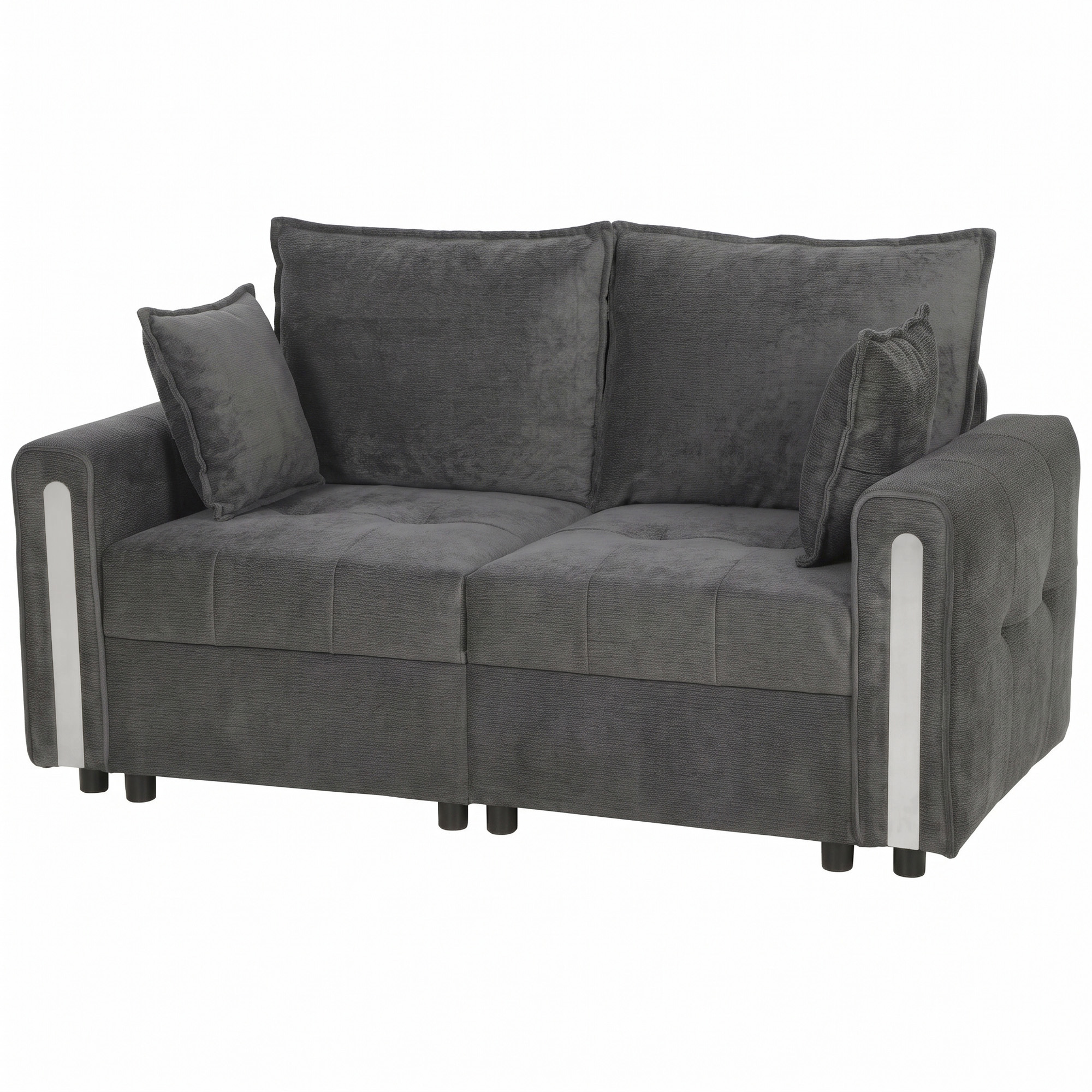 HOMCOM 2 Seater Sofa with Lift-Up Storage, 168 cm Comfy Velvet Small Couch with Wide Deep Seat, Plush Backrest, Thick Padding, 2 Pillows, Loveseat for Living Room, Home Office, Dark Grey HOMCOM 2 Seater Sofa with Lift-Up Storage, 168 cm Comfy Velvet Small Couch with Wide Deep Seat, Plush Backrest, Thick Padding, 2 Pillows, Loveseat for Living Room, Home Office, Dark Grey