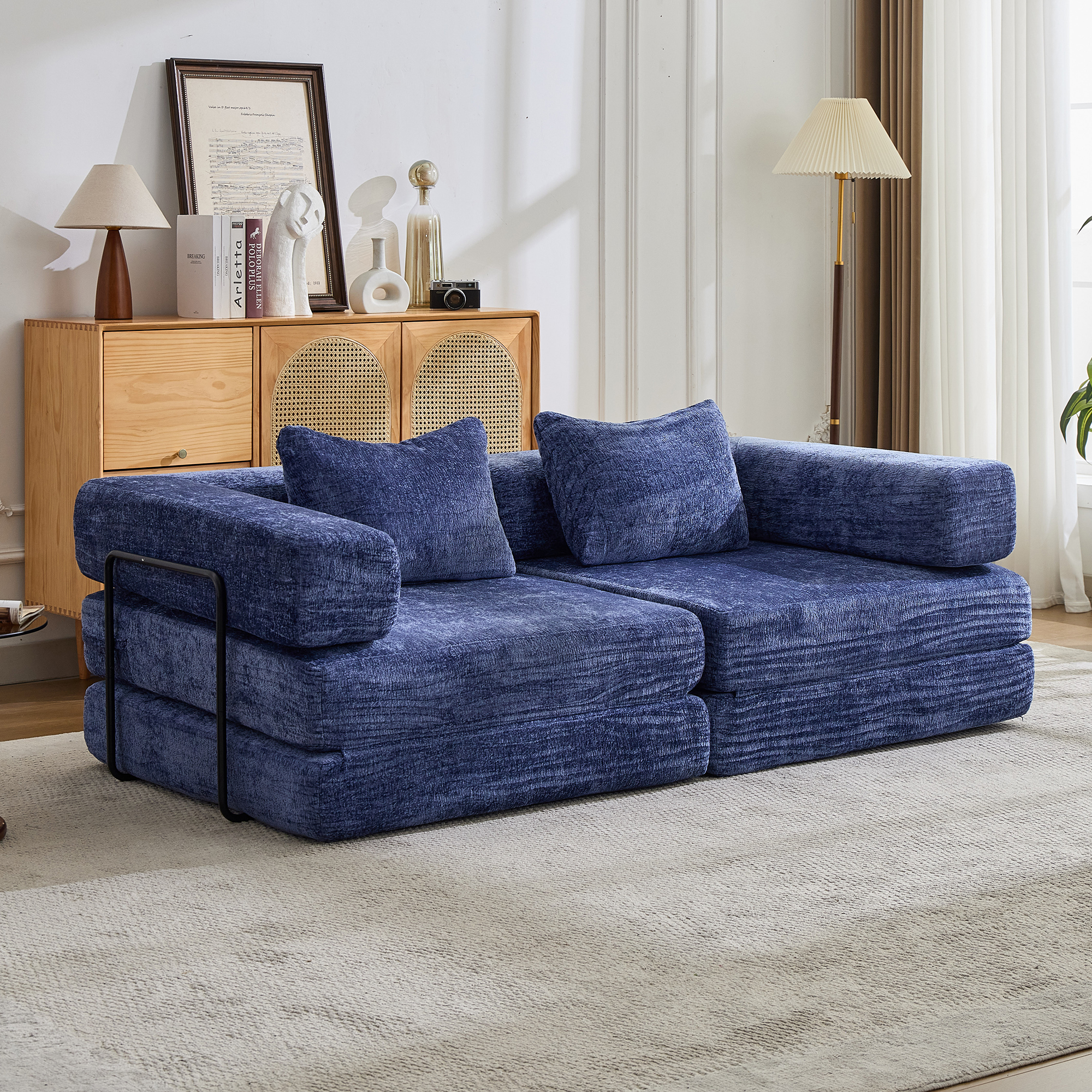 Boden-Schlafsofa, Dunkelblau Aosom.de