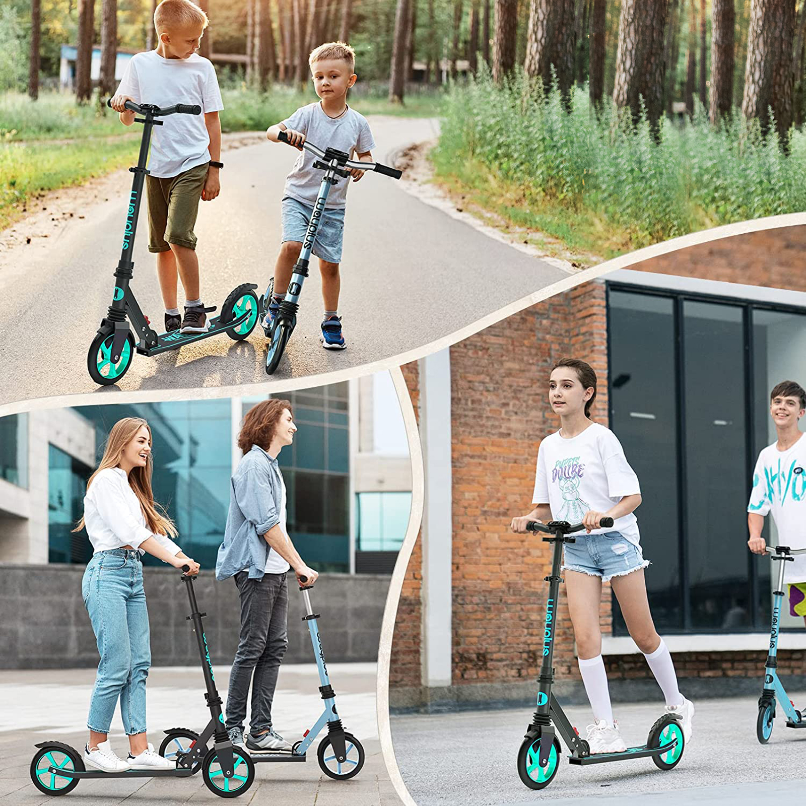 Kick-Scooter ab 6 Jahren für Kinder, Pink Aosom.de