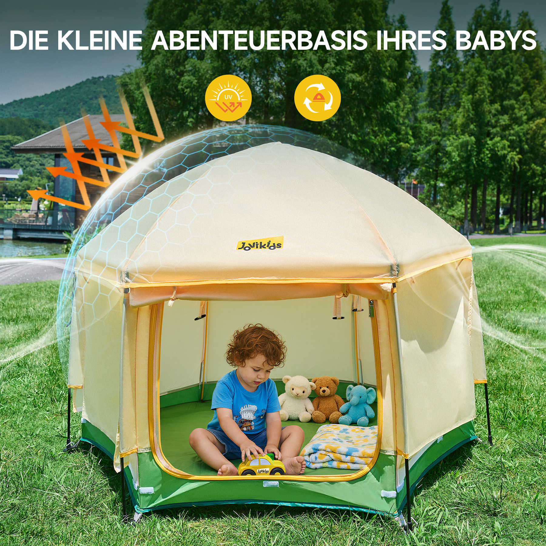 Baby-Laufstall, Grün Aosom.de