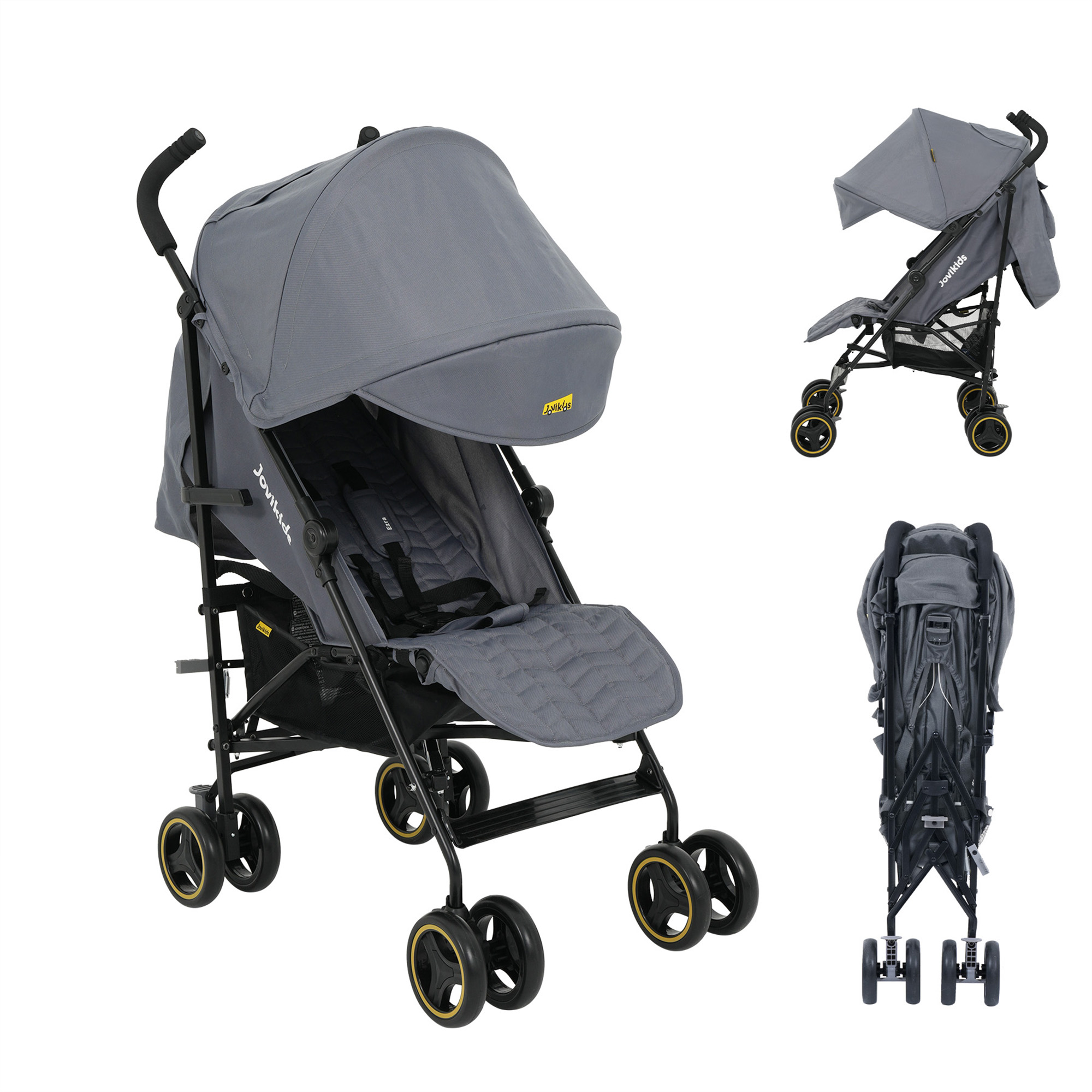 Kinderwagen-Buggy, Schwarz+ Grau Aosom.de