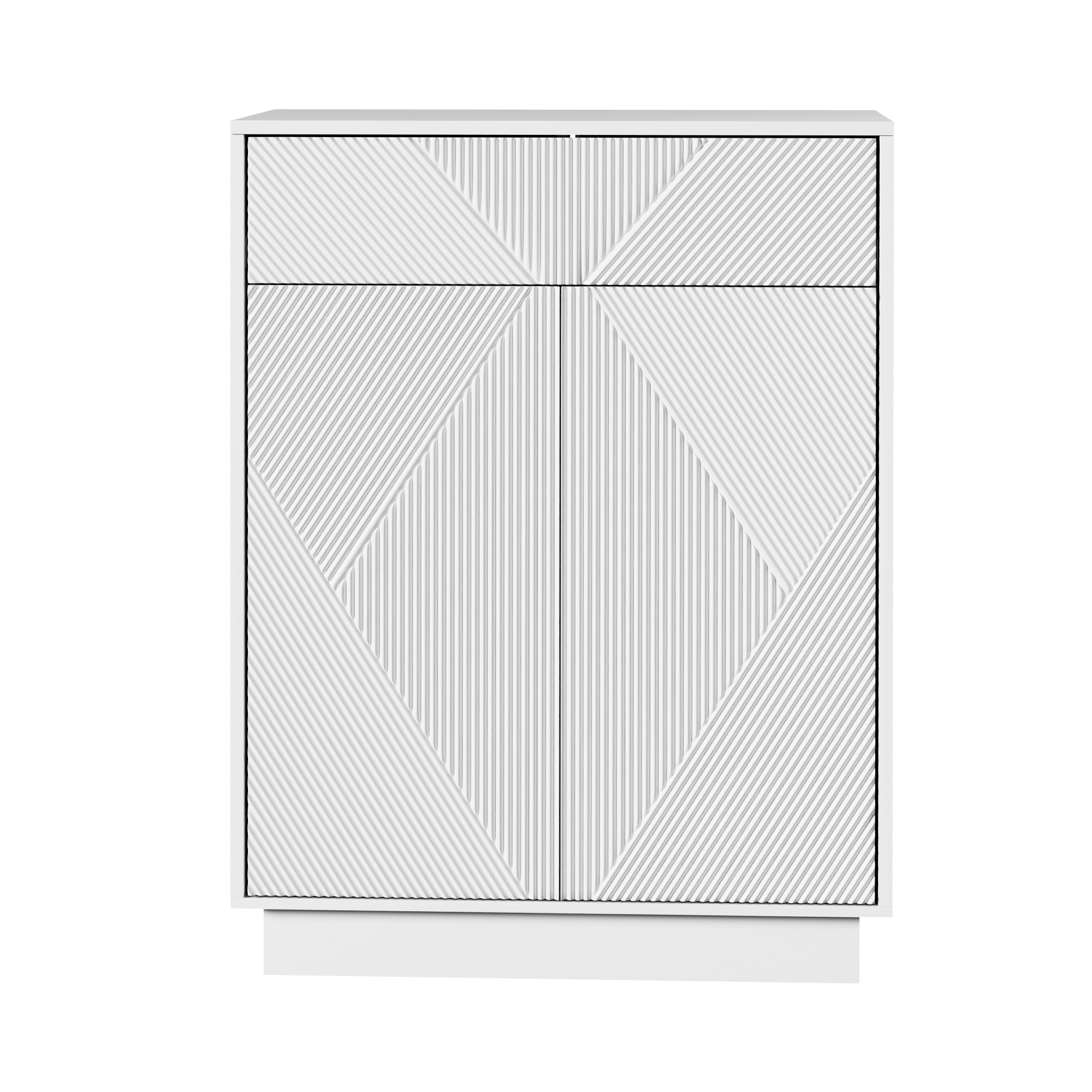 Sideboard mit 2 Türen und 1 Schublade, Weiß Aosom.de