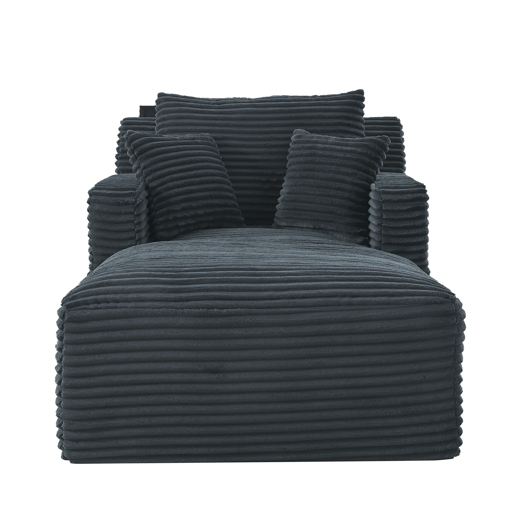 Chaiselongue aus Cordstoff, Antikes Dunkelgrau Aosom.de