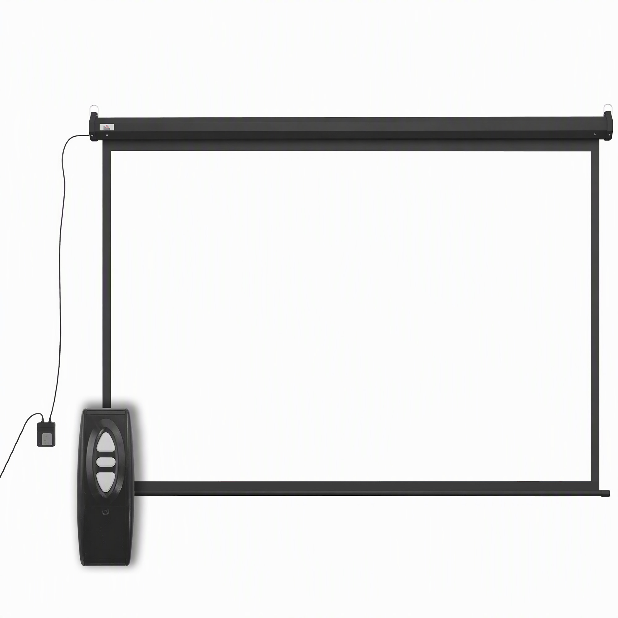 HOMCOM Beamer Leinwand 203 x 152 cm 100 Zoll 4:3 HD 4K Projektionsleinwand Elektrische Motor Leinwand mit Fernbedienung für Heimkino oder Präsentationen Schwarz Aosom