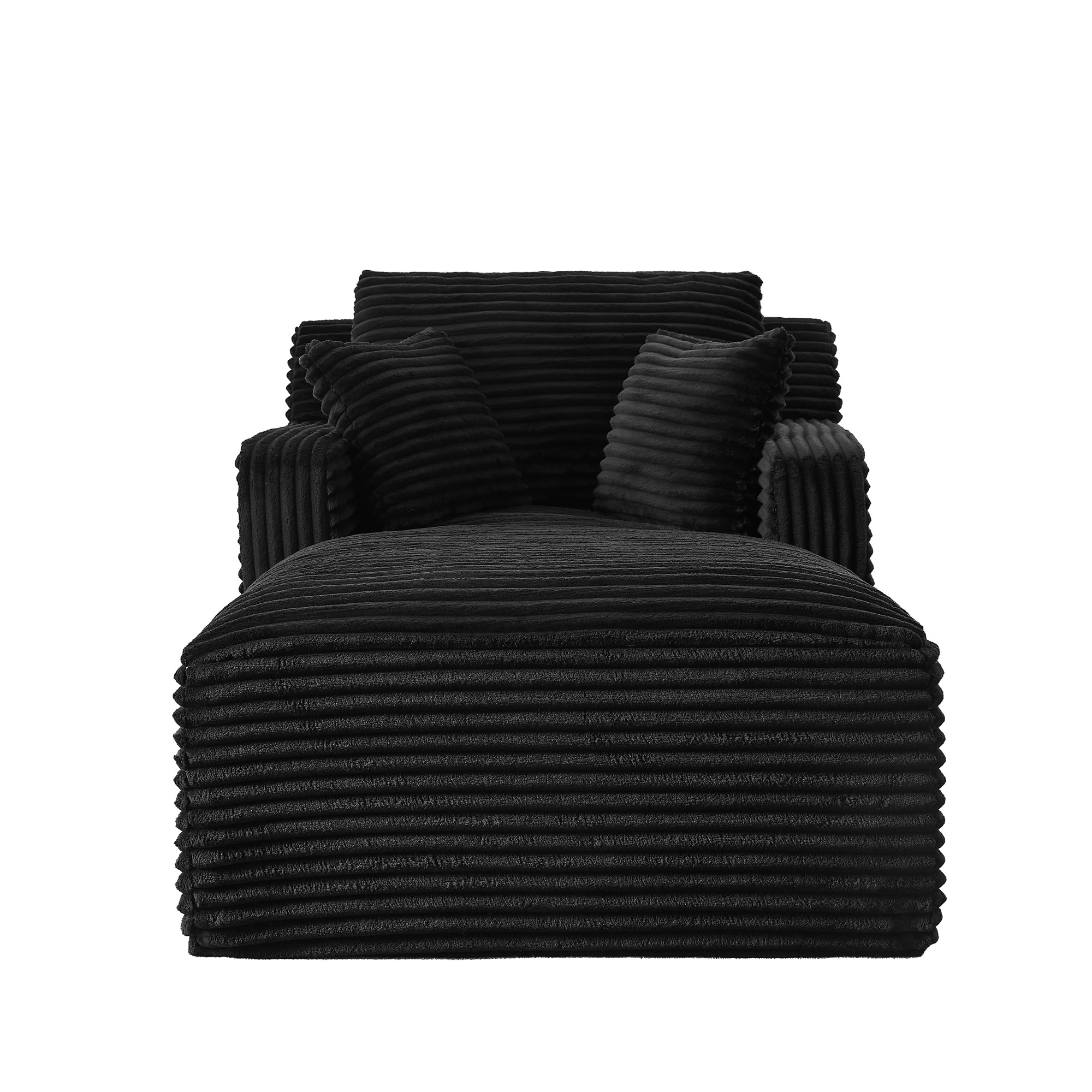 Chaiselongue aus Cordstoff, Antikschwarz Aosom.de