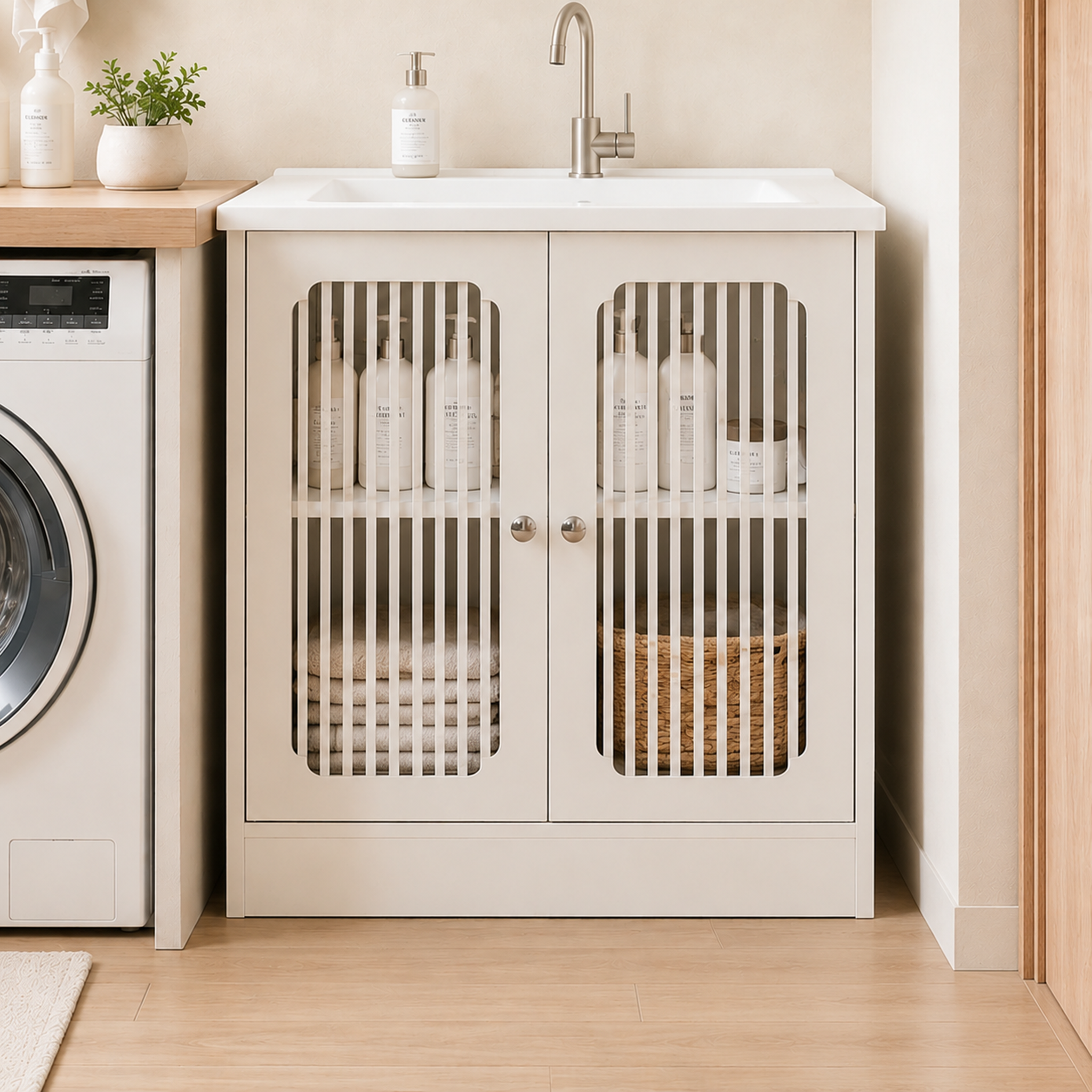 Waschbeckenunterschrank ohne Waschbecken, Weiß Aosom.de