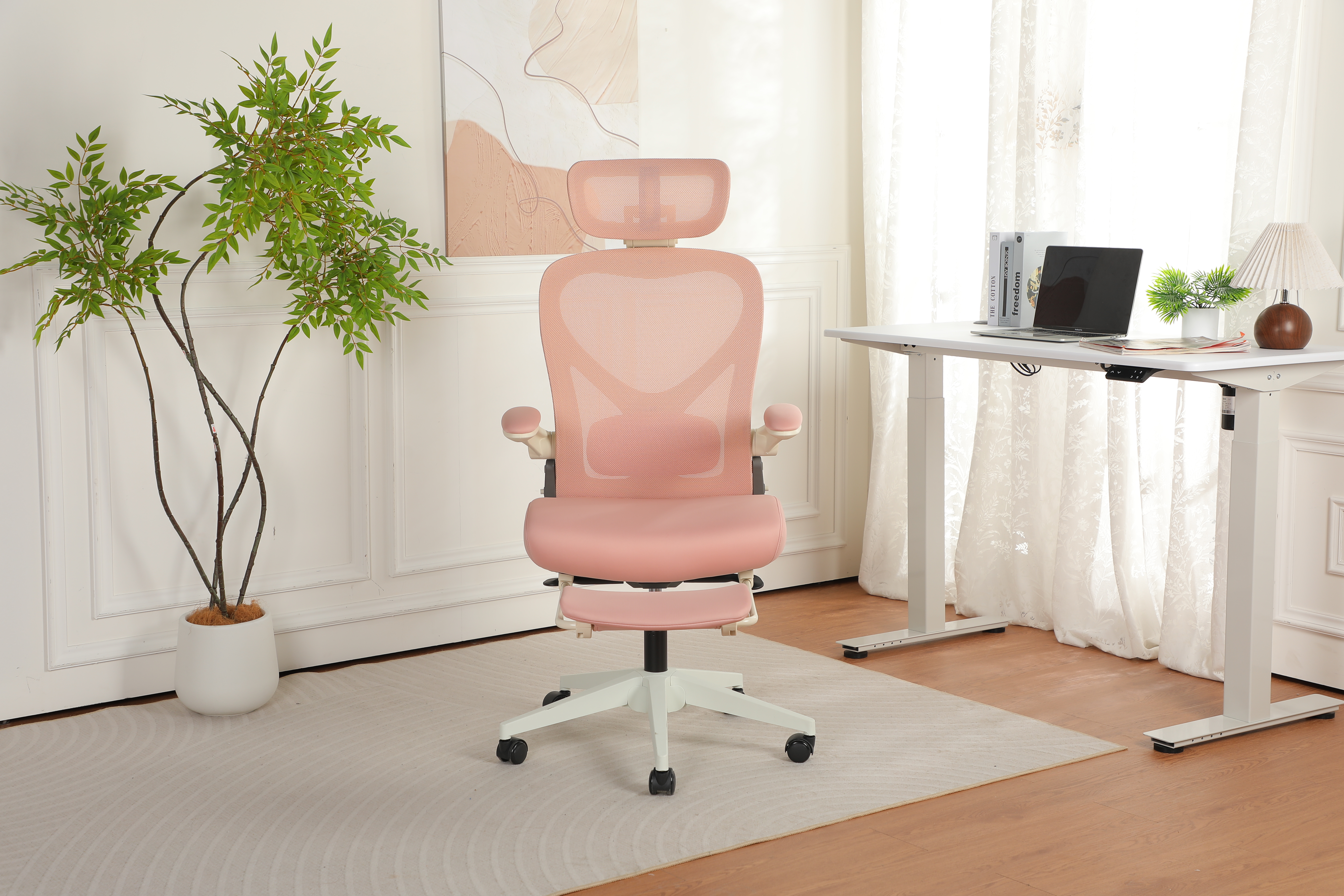 Ergonomischer Bürostuhl, Pink Aosom.de