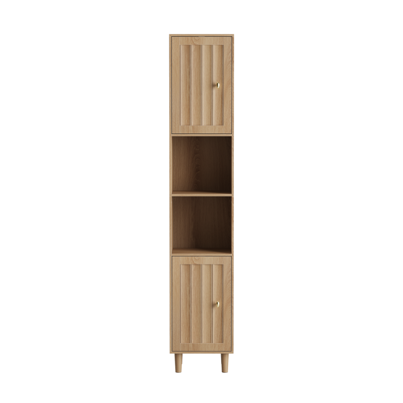Hochschrank, Eichenfarbe Aosom.de