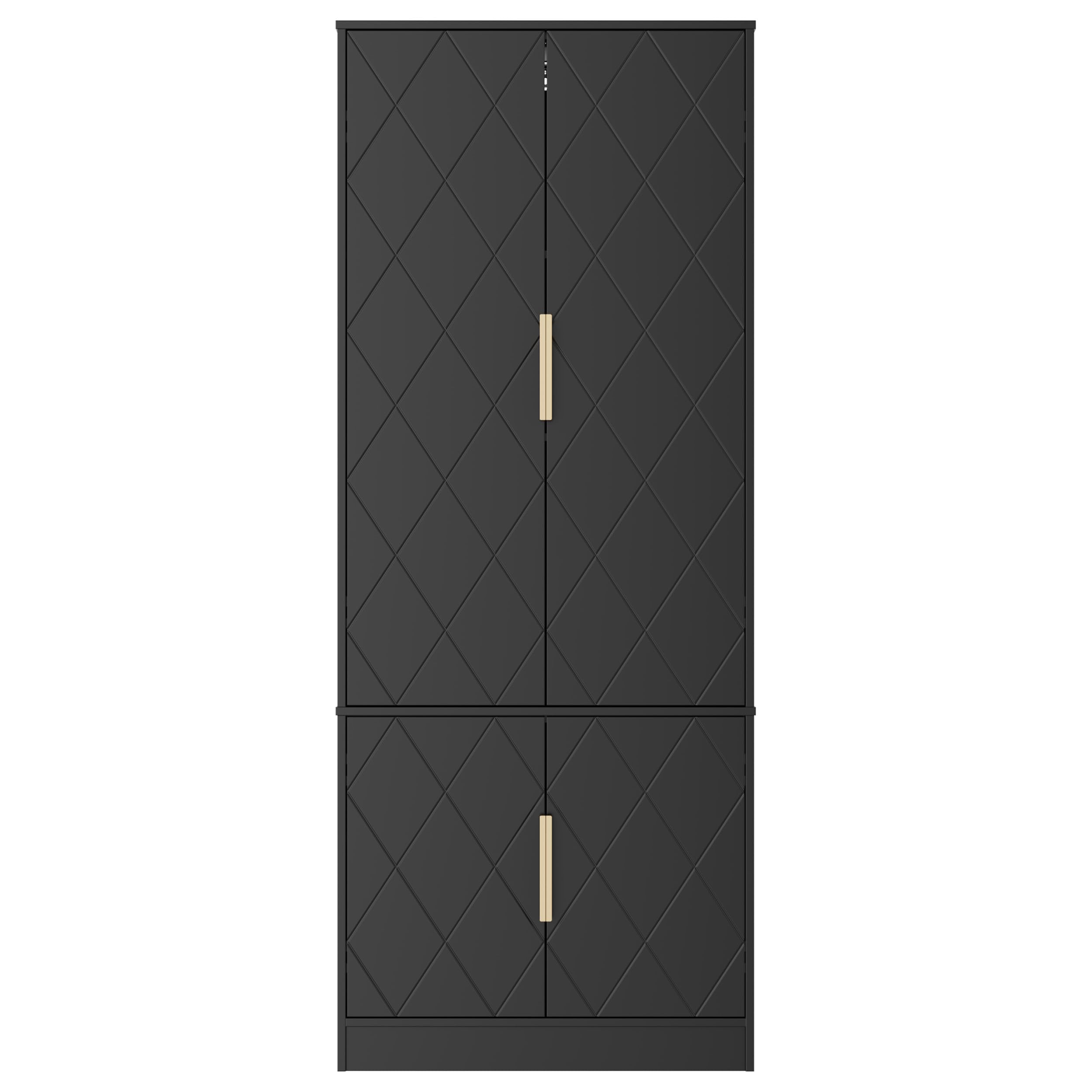 Mehrzweck-Hochschrank mit 4 Türen, Schwarz Aosom.de