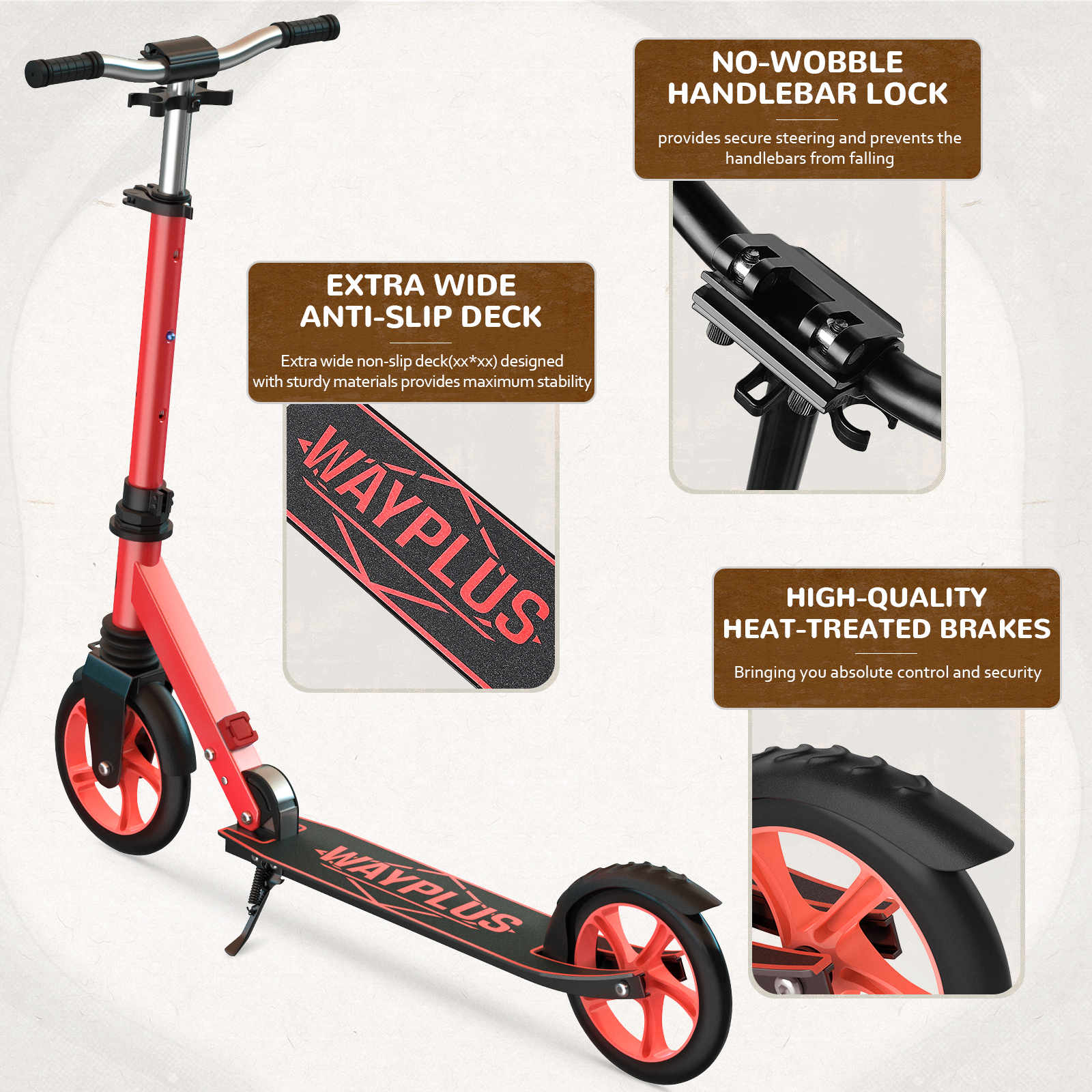 Kick-Scooter ab 6 Jahren für Kinder, Pink Aosom.de