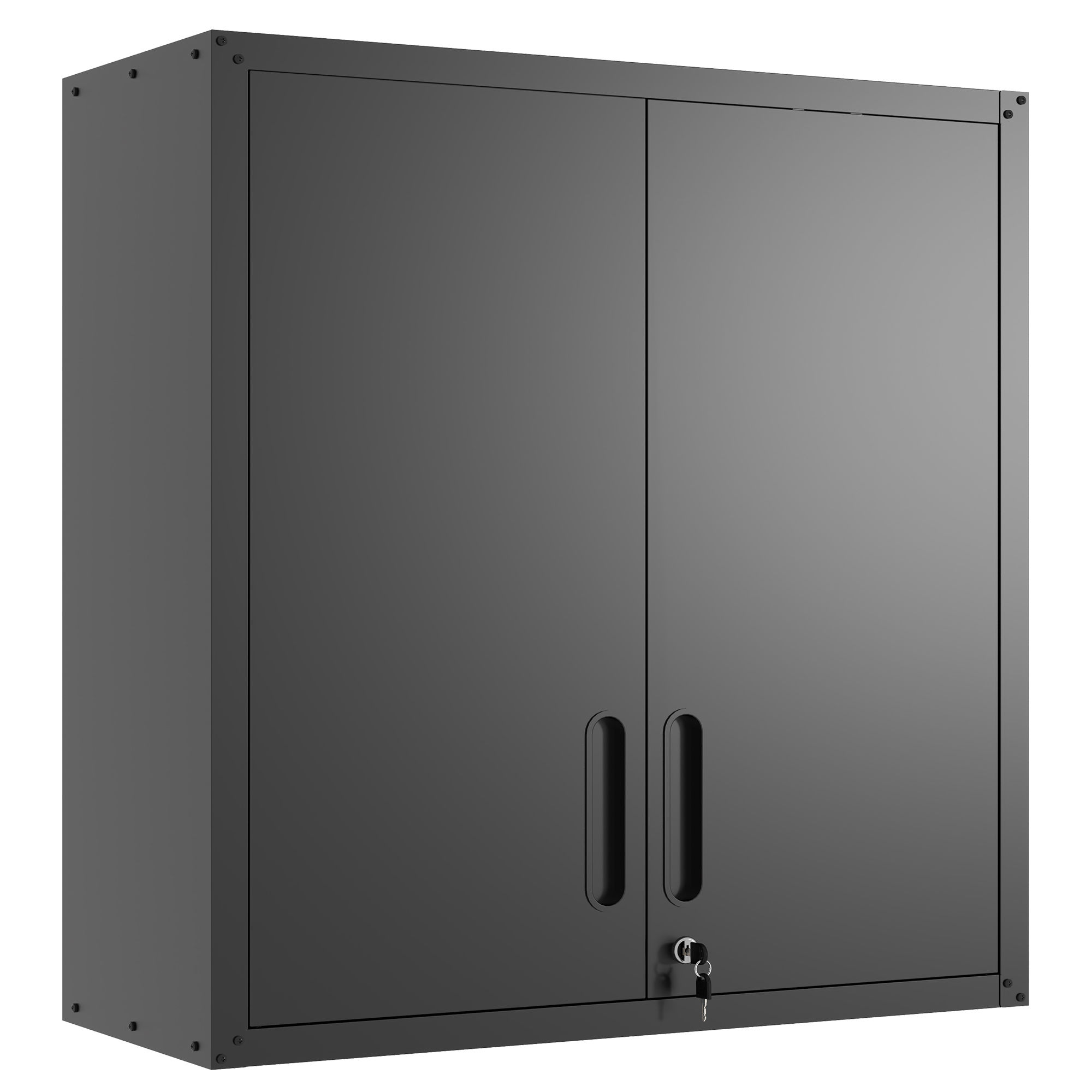 Metall-Werkzeugschrank zur Wandmontage, Schwarz Aosom.de