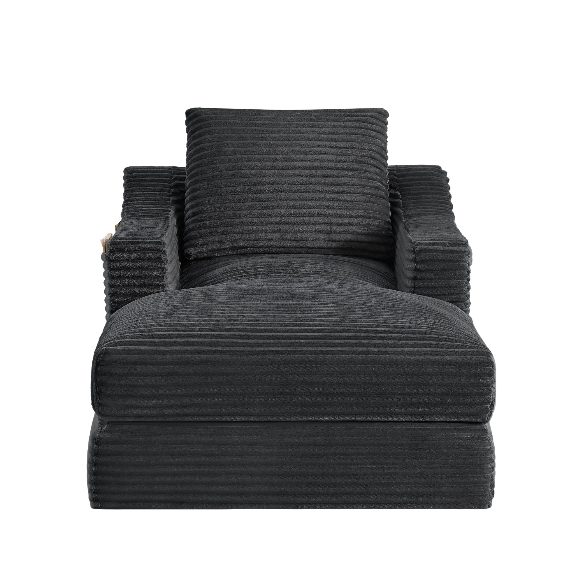 2-in-1-Chaiselongue-Sessel, Antik-Dunkelgrau Aosom.de