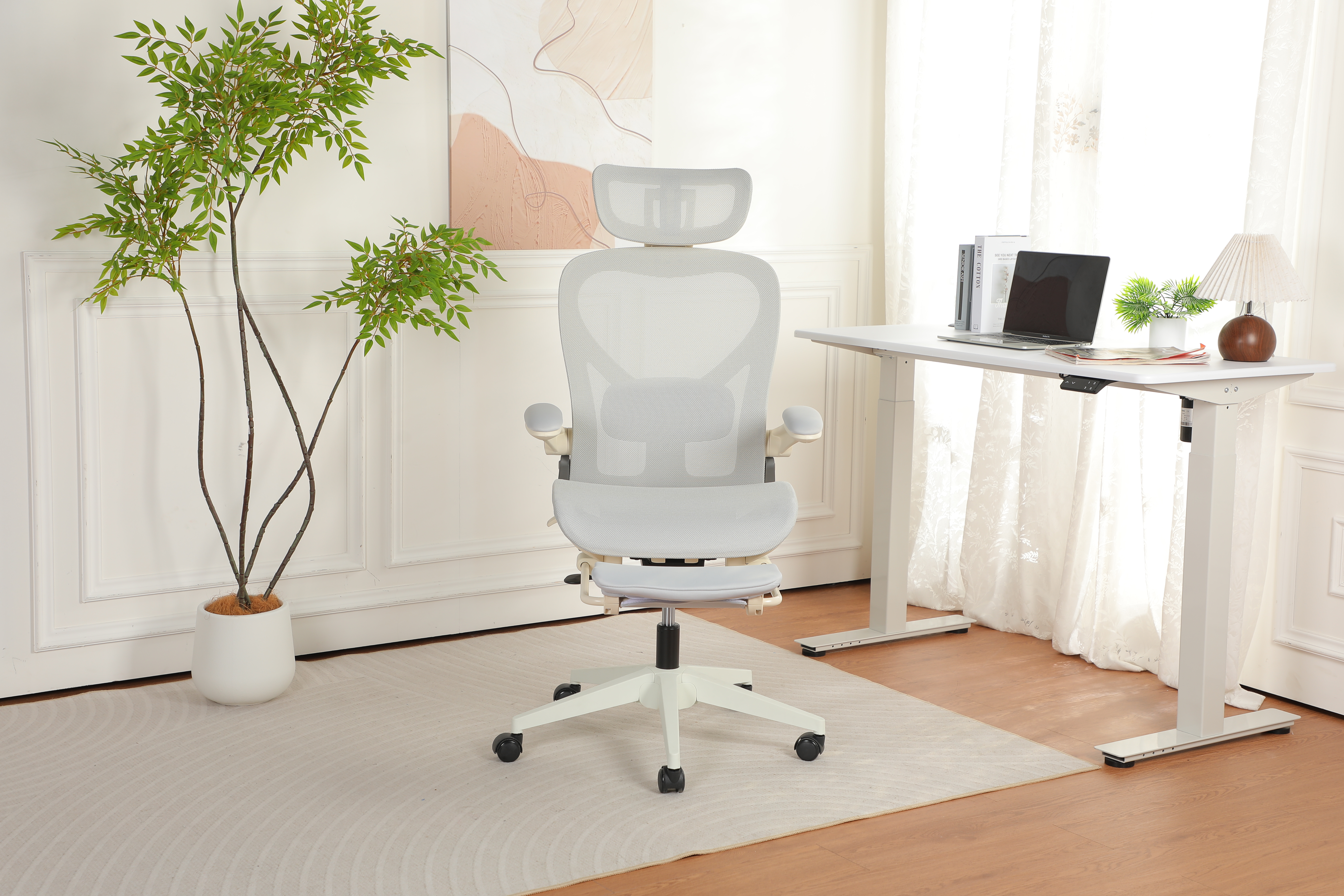Ergonomischer Bürostuhl, Grau Aosom.de