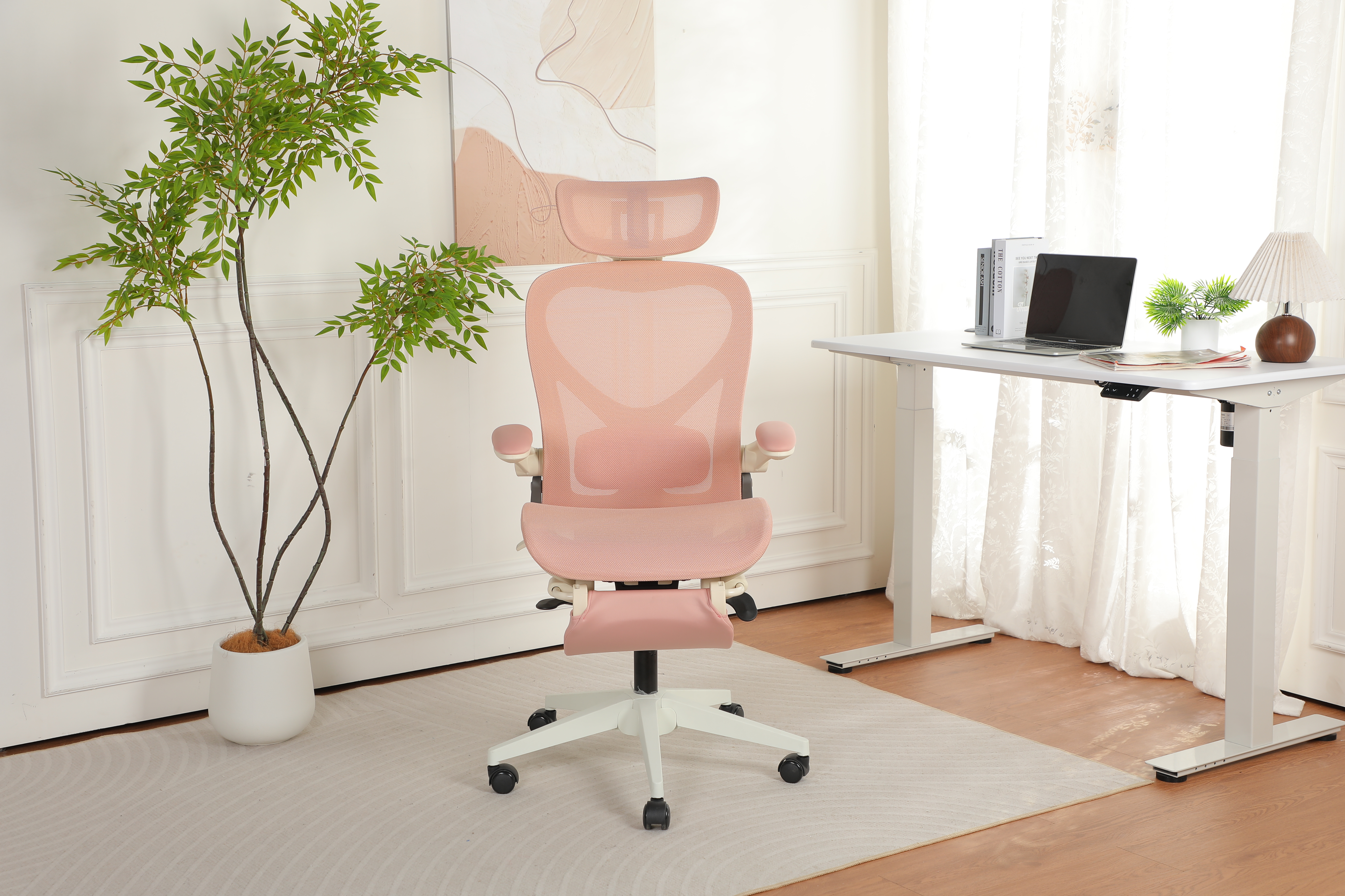 Ergonomischer Bürostuhl, Rosa Aosom.de
