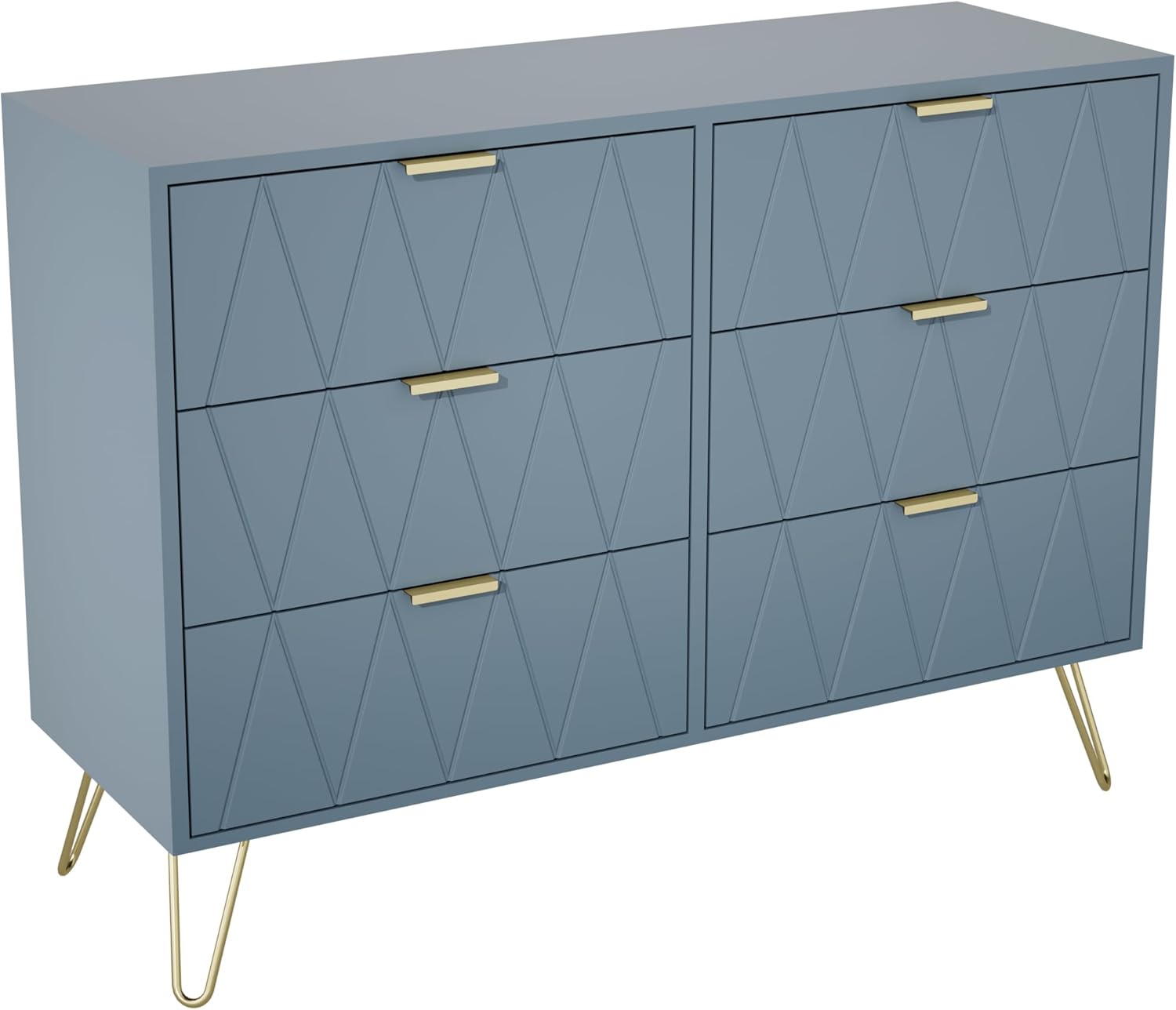 Kommode mit 6 Schubladen, Blau Aosom.de
