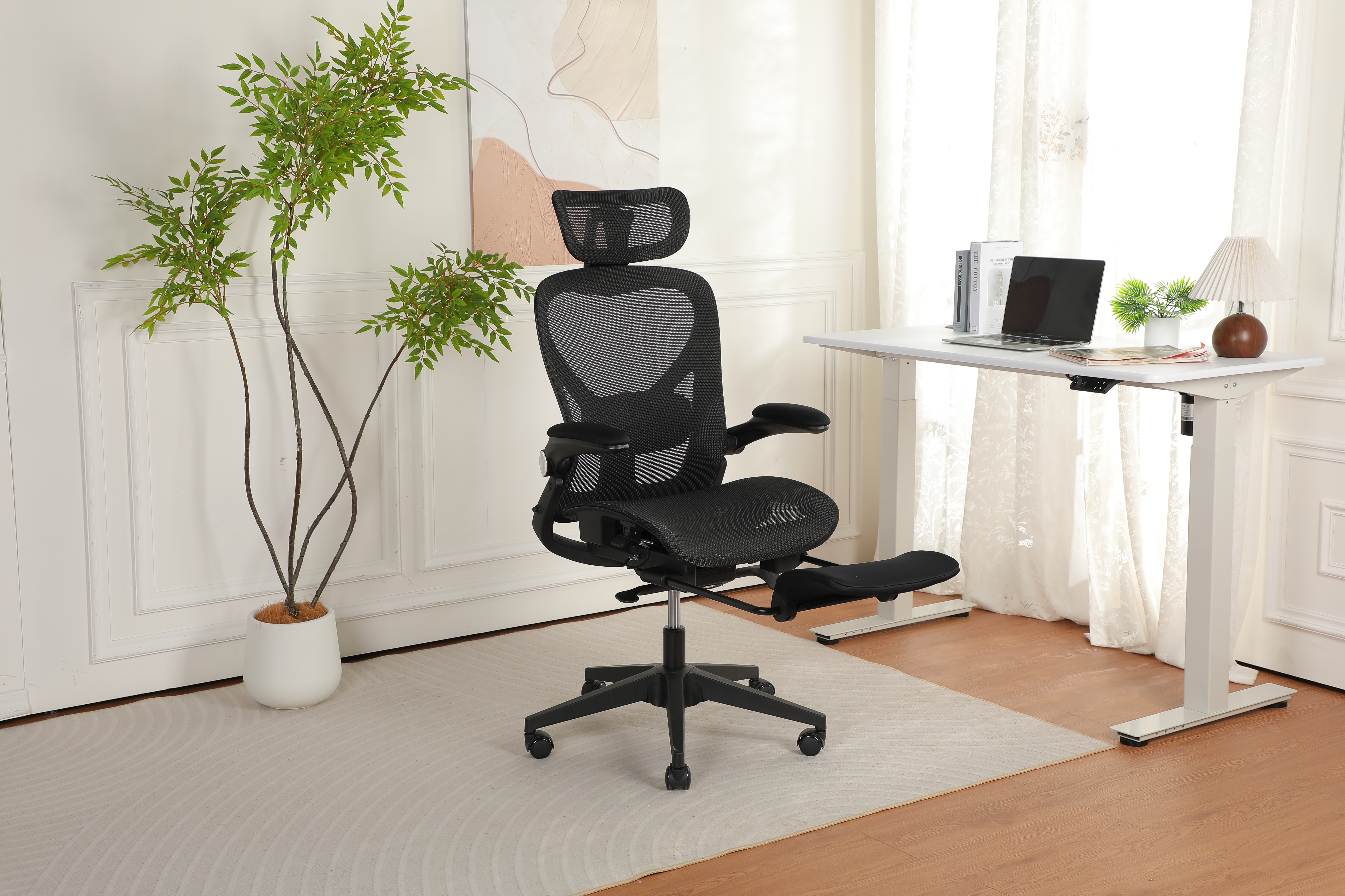 Ergonomischer klappbarer Bürostuhl, Schwarz Aosom.de