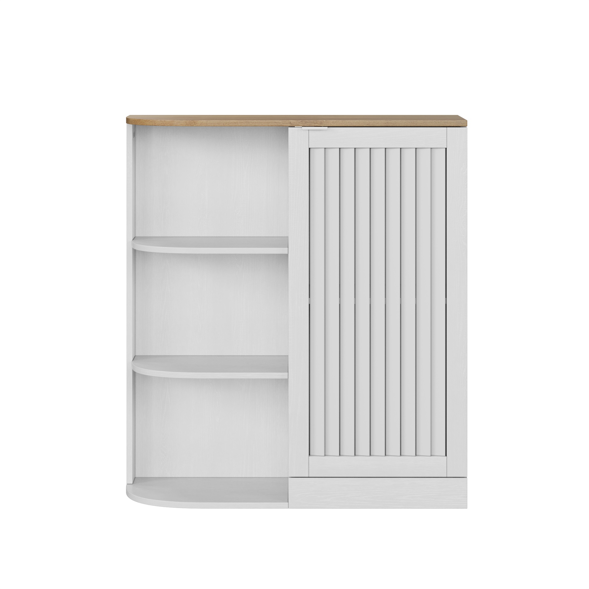 Eckschrank und Badezimmerschrank, Amerikanische Weißeiche Aosom.de