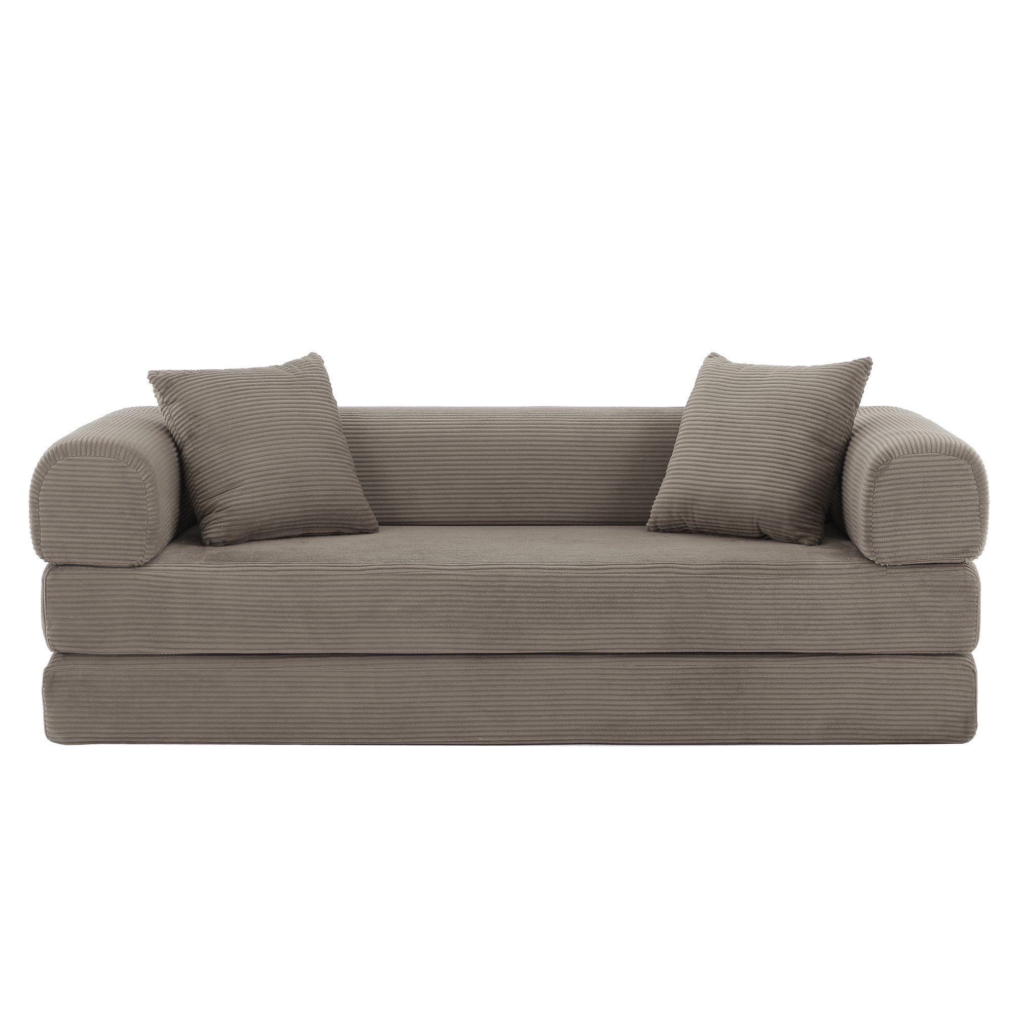 3-Sitzer-Cord-Bodensofa, Taupe Aosom.de