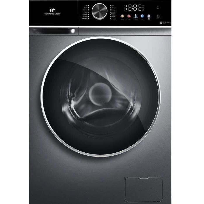 Continental Edison Argent Lave-Linge Séchant Frontal Cels106s 10 Kg / 6 Kg 1200 Trs/Min Silver - Neuf - Image 4