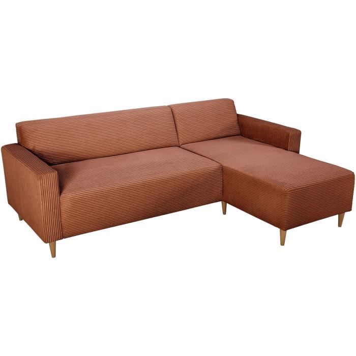 terracotta sofa in corduroy (ref. F-OCT-BOBA141569)
