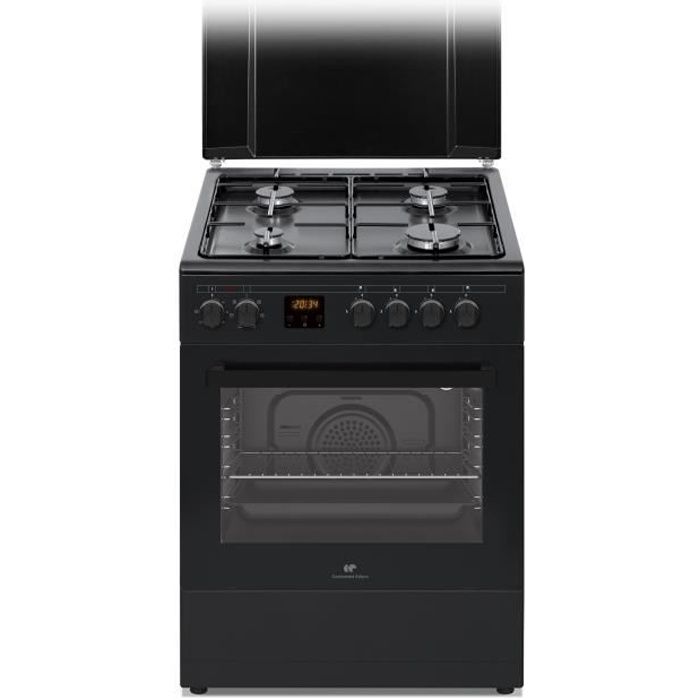 Continental Edison Noir Cecg60fcb1 - Cuisinière - Pose Libre - Largeur : 59.8 Cm - Profondeur : 61 Cm - Hauteur : 83 Cm - Avec Système Auto-Nettoyant - Classe A - Image 5