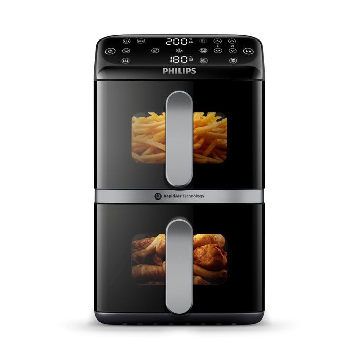 Philips Friteuse Sans Huile - Airfryer Série 4000 Vertical Duo Na461/00 - Capacité 10 L - Double Cuve - 2750W - Image 8
