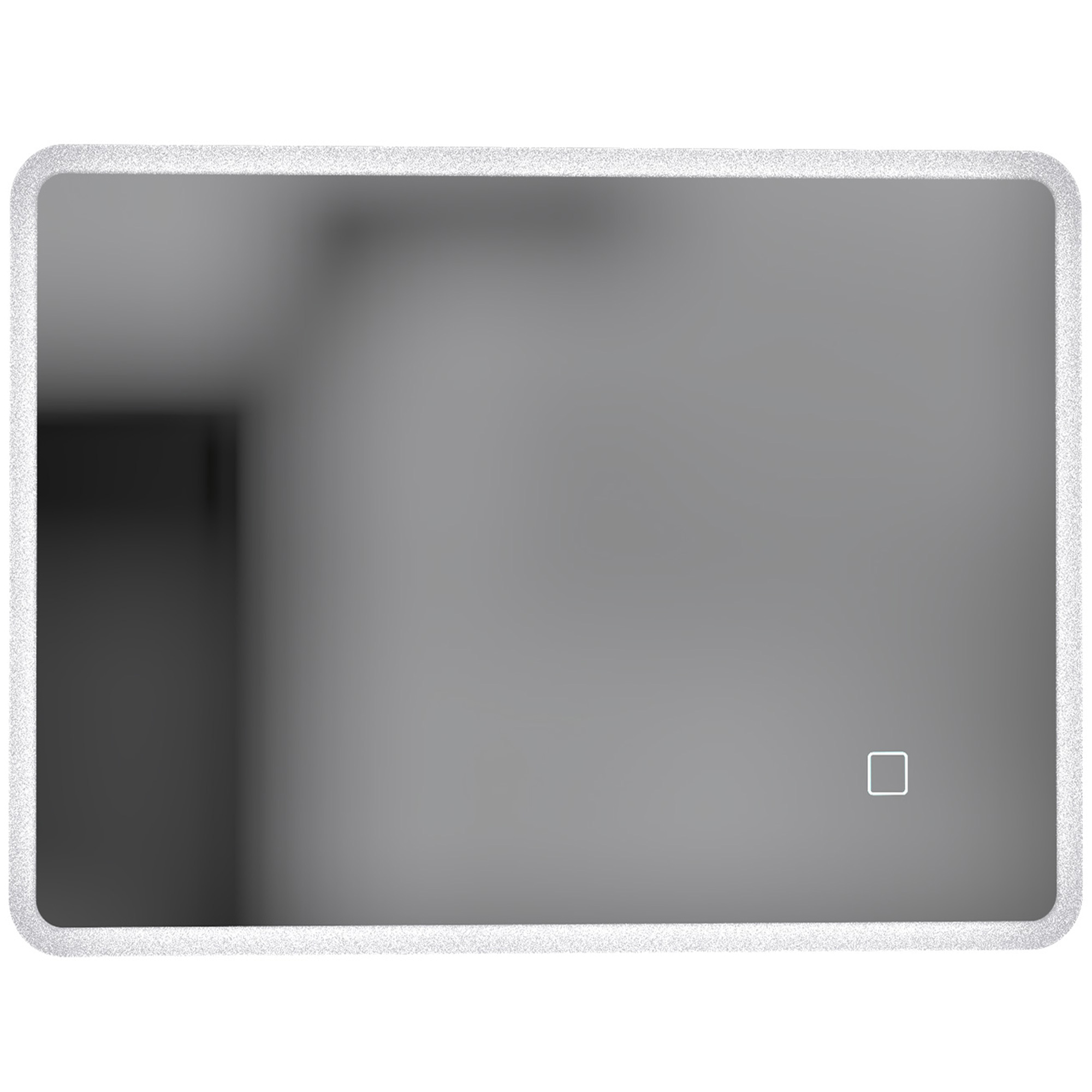 HOMCOM Badezimmerspiegel mit LED-Beleuchtung 60x80 cm, 3 Lichtfarben, dimmbar, Wandspiegel, Antibeschlag, Touch-Schalter, Speicherfunktion, Gehärtetes Glas, IP44, horizontal/vertikal Aosom