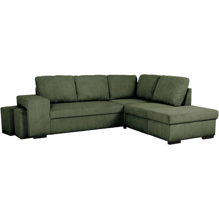olive green sofa in corduroy (ref. F-OCT-MITCHELLA142580)