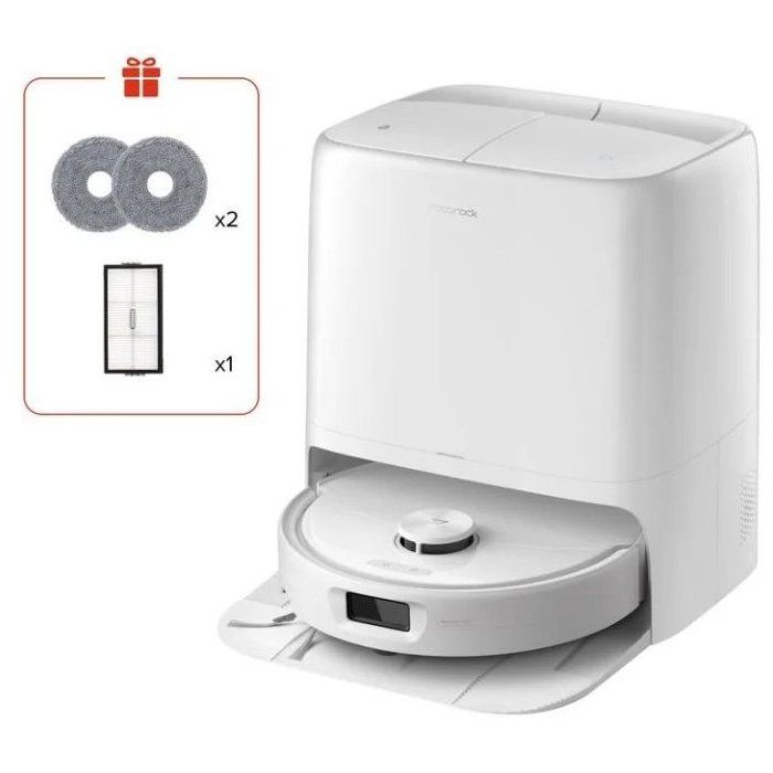 Roborock Blanc Robot Aspirateur Laveur Qrevo 2 Prox 25000 Pa Lidar Base Auto-Vide Relevage Serpillère - Neuf - Image 5