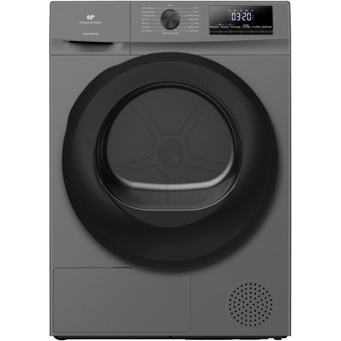 Sèche-linge Continental Edison CESL9PCSD pompe à chaleur 9 kg largeur 60 cm classe D Silver - Image 3
