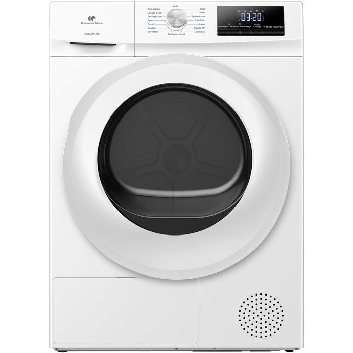 Continental Edison Blanc Sèche-Linge Pompe À Chaleur Cesl7pcwe 7 Kg - Image 3
