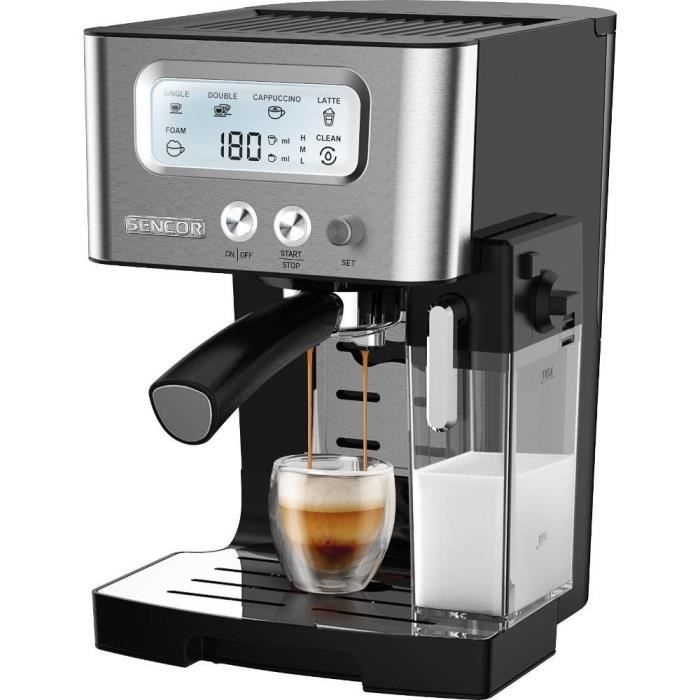 Cafetière expresso Sencor SES 4090SS 1,4L 15 Bars écran LCD Thermoblock auto-nettoyage - Image 3