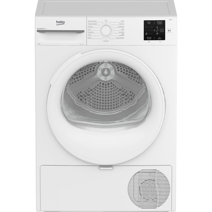 Beko Blanc Sèche-Linge Pompe À Chaleur 60Cm 9Kg - D3h19e01w - B300 - Image 4
