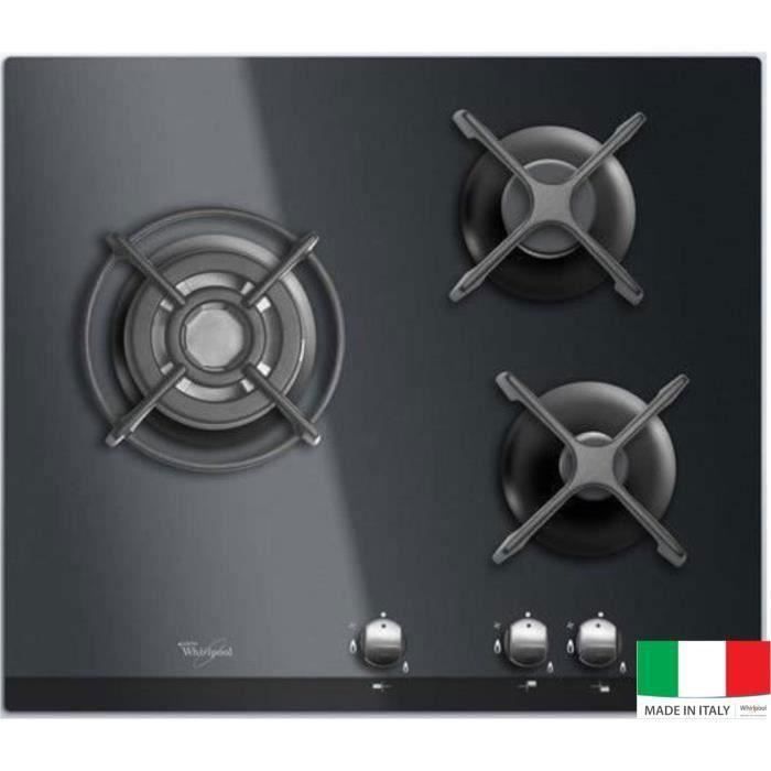 WHIRLPOOL Plaque de cuisson gaz 56cm 3 feux Noir - AKT404/NB - Image 7
