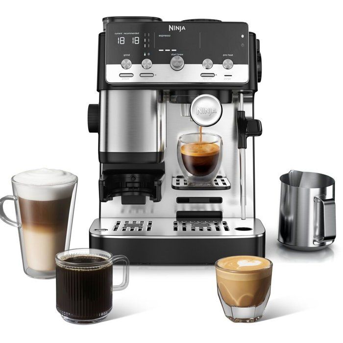 Ninja Luxe Café Mini Machine À Expresso Et À Café Filtre 2 En 1 Avec Broyeur Intégré Et Mousseur À Lait Manuel Es301eu - Image 6