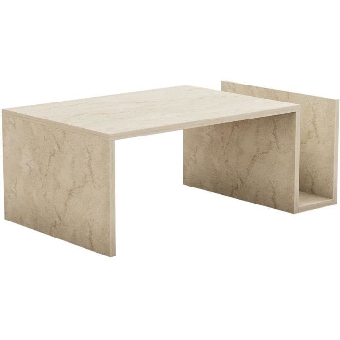 beige table in marble (ref. F-OCT-CAL1738350725075)