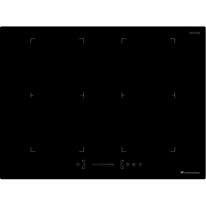 Continental Edison Noir Plaque A Induction - 4 Foyers - 7200 W - 70 Cm - Ceti724z2flex - Neuf - Image 5