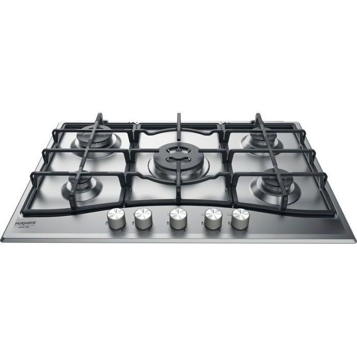 Hotpoint - Table de cuisson gaz - 5 foyers - 75 cm - Acier inoxydable - Image 6
