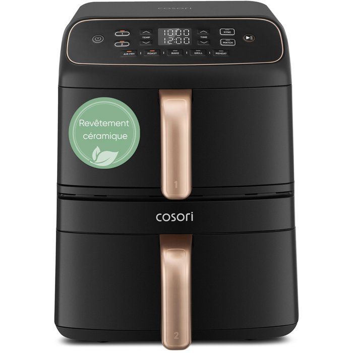 Cosori Noir Turbo Tower Compact - 8,6 L (2 X 4,3 L) - 2630W - Image 7