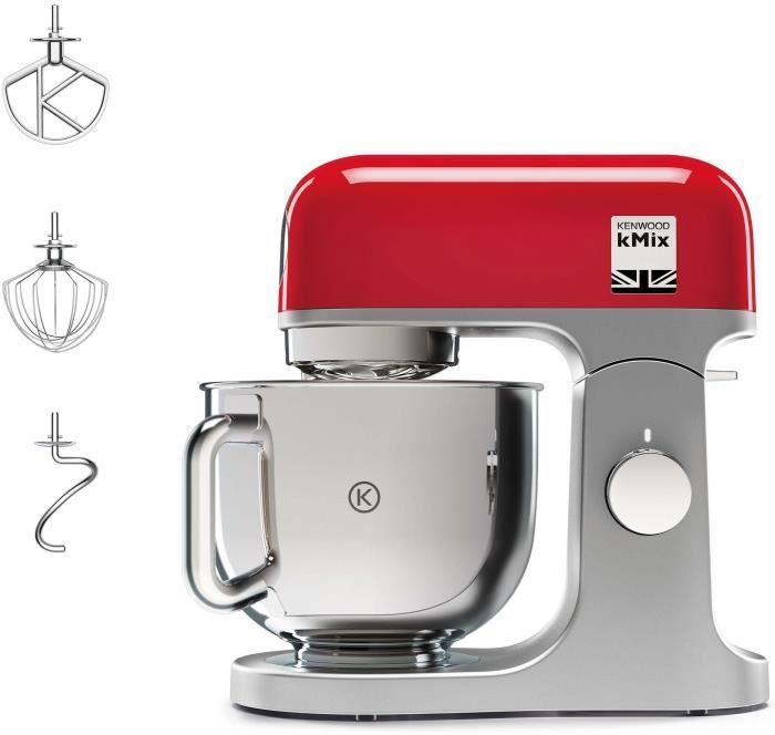 Joom Kenwood Robot Pâtissier - Kmix Kmx750rd - Corps Métal - Rouge - 6 Vitesses - 1000 W - Bol Inox 5 L Rouge - Image 7