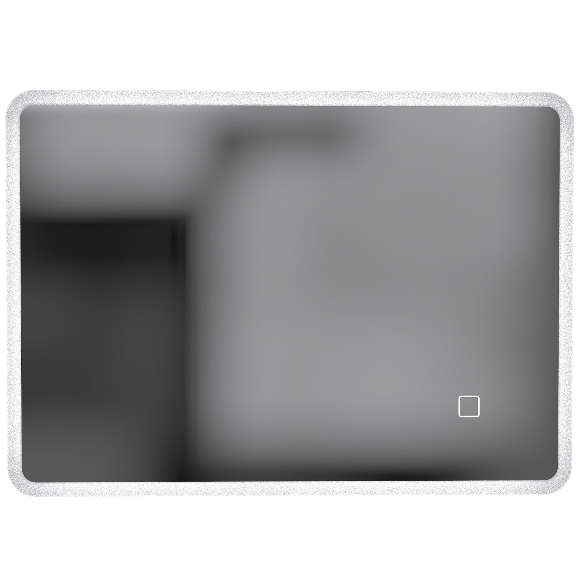 HOMCOM Badezimmerspiegel mit LED-Licht 50x70 cm, 3 Lichtfarben, dimmbar, Wandspiegel, Anti-Beschlag, Touch-Schalter, Memory, Gehärtetes Glas, IP44, horizontal/vertikal Aosom