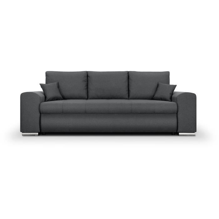 charcoal sofa in fabric (ref. F-OCT-INDIAN3CVMAL95CH)