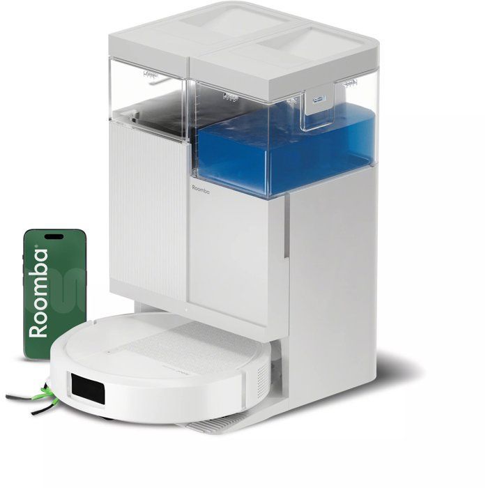 Joom Irobot Roomba Plus 515 Combo Robot+Autowash- 22Kpa -Base Multifonction - Lavage À 75°C - Séchage Des Lingettes À 45°C Blanc - Image 7