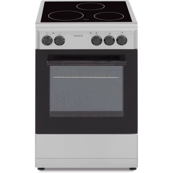 Oceanic Argent - Cuisiniere Vitrocéramique 50 X 50 Cm, Four Convection Naturelle, Four 48L Silver - Neuf - Image 5