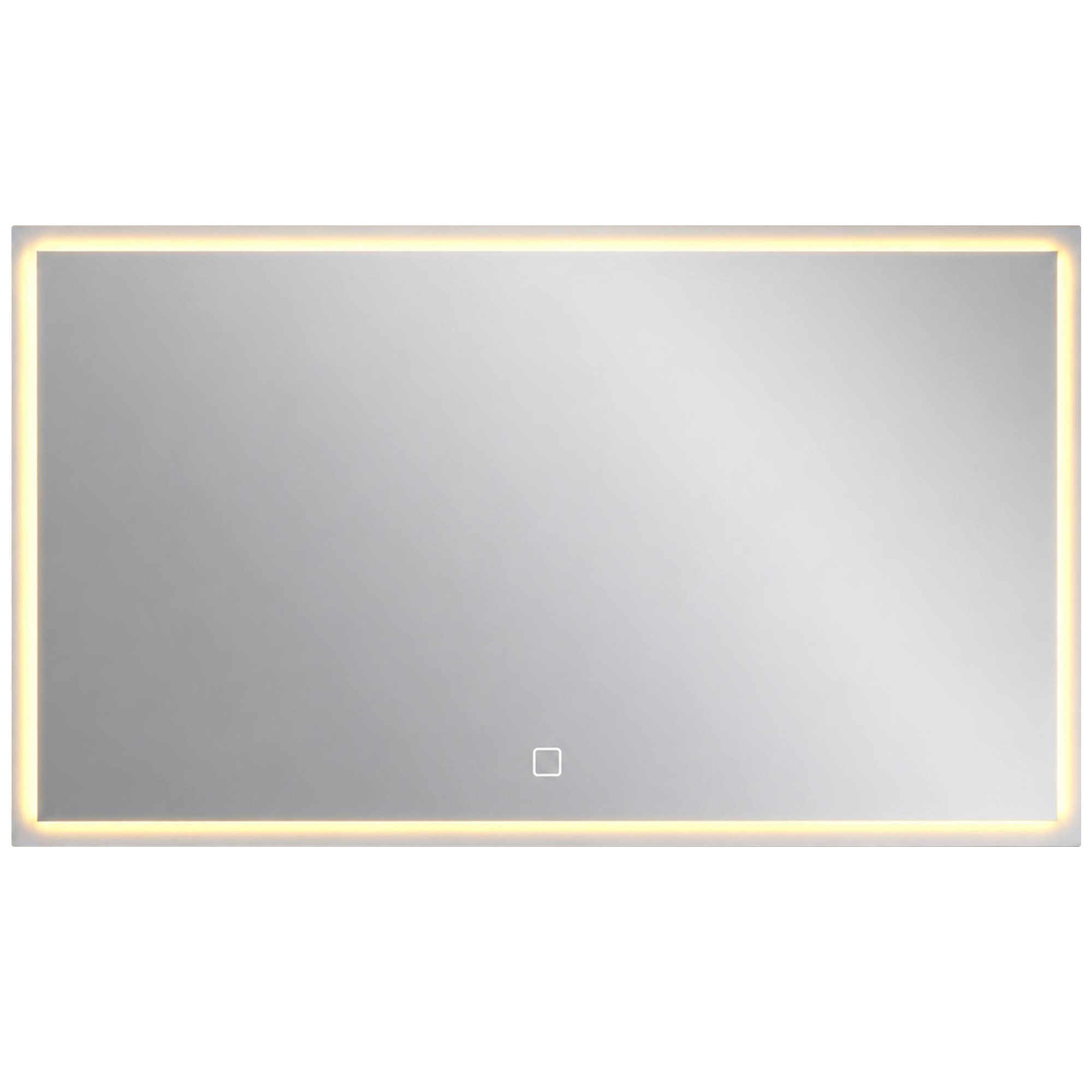 HOMCOM LED Badspiegel mit Beleuchtung, 120x70 cm Badezimmerspiegel mit Antibeschlag, Memory, 3 Farbtemperaturen, Dimmbarer Wandspiegel, Horizontal/Vertikal Aosom