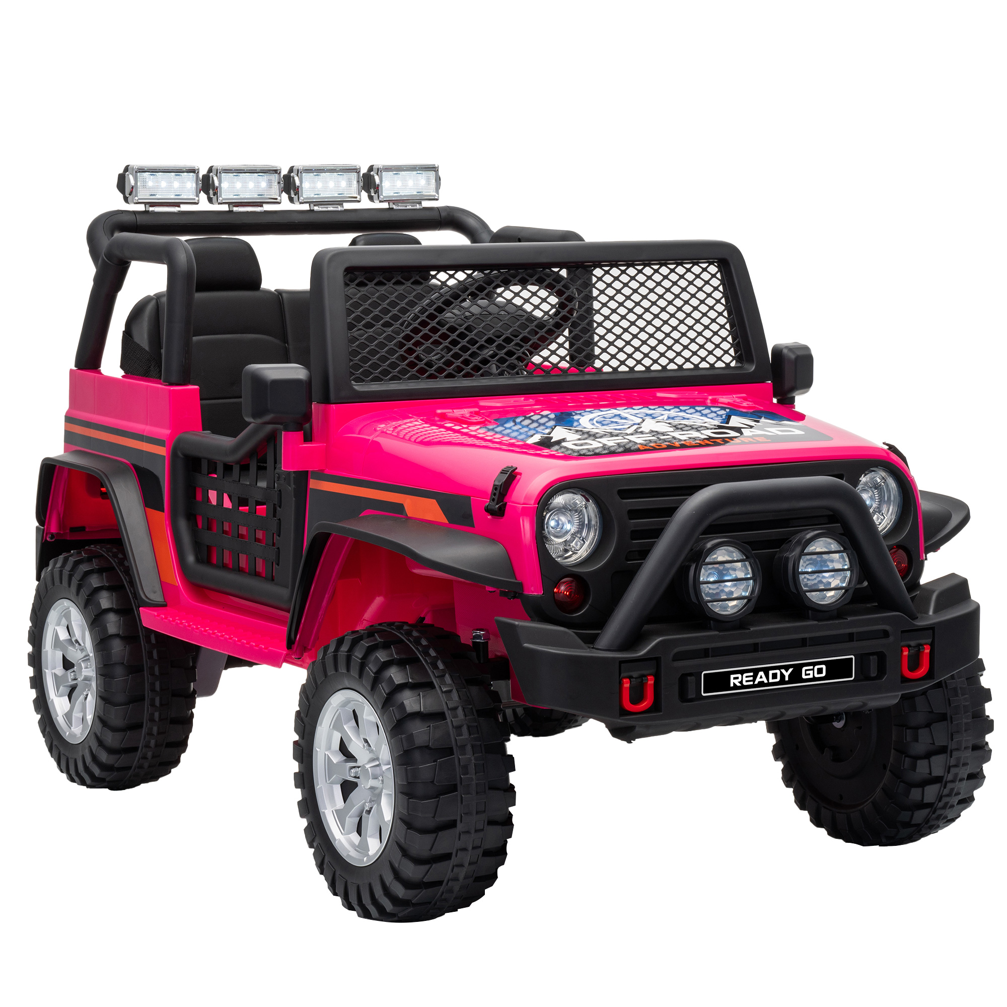 Aiyaplay Unisex Pink 12V Kids Electric Ride On Car, Battery Powered Off-Road Truck In Size 12 - Image 2