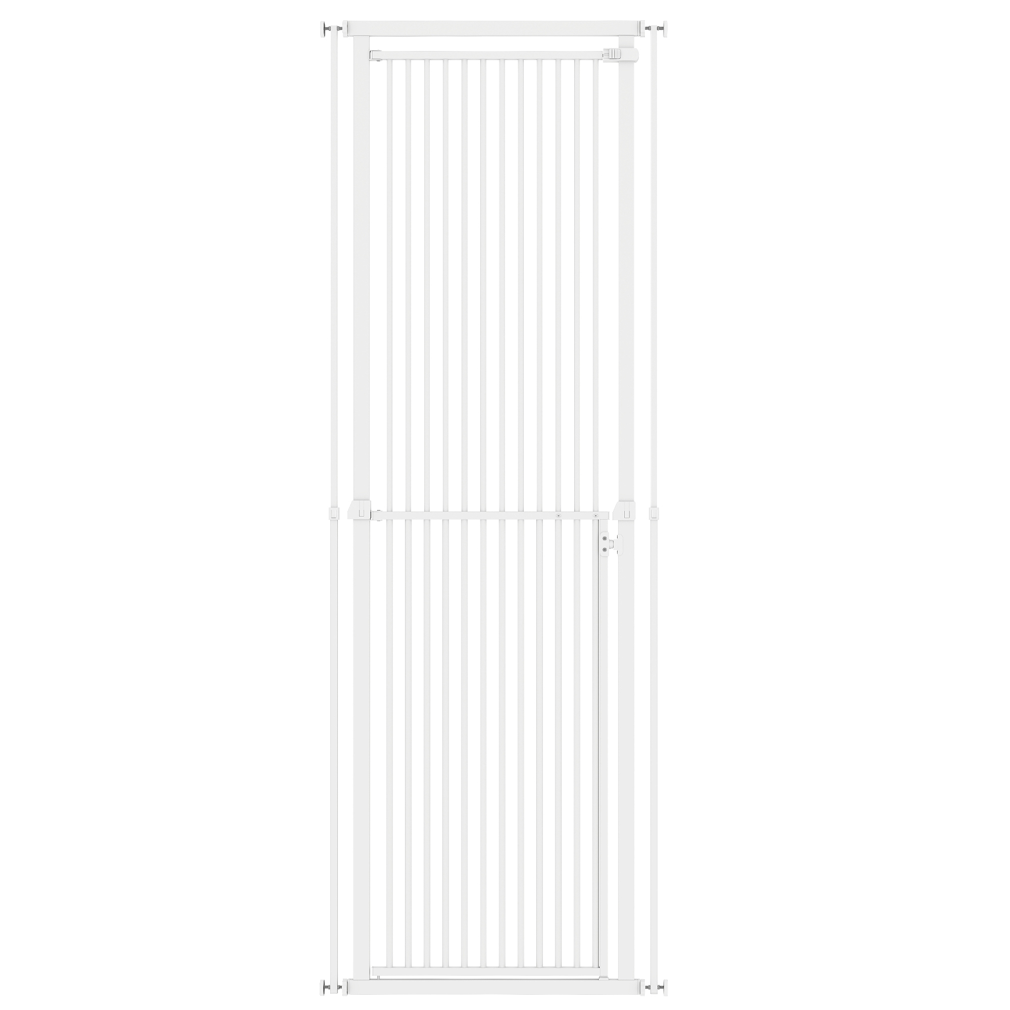PawHut Treppenschutzgitter Extra Hoch 112-200 cm Absperrgitter Hund Schutzgitter 76-85 cm Breite ohne Bohren Türschutzgitter mit Doppelverriegelung Einhand Öffnung für Kinder Küche Treppe Aosom
