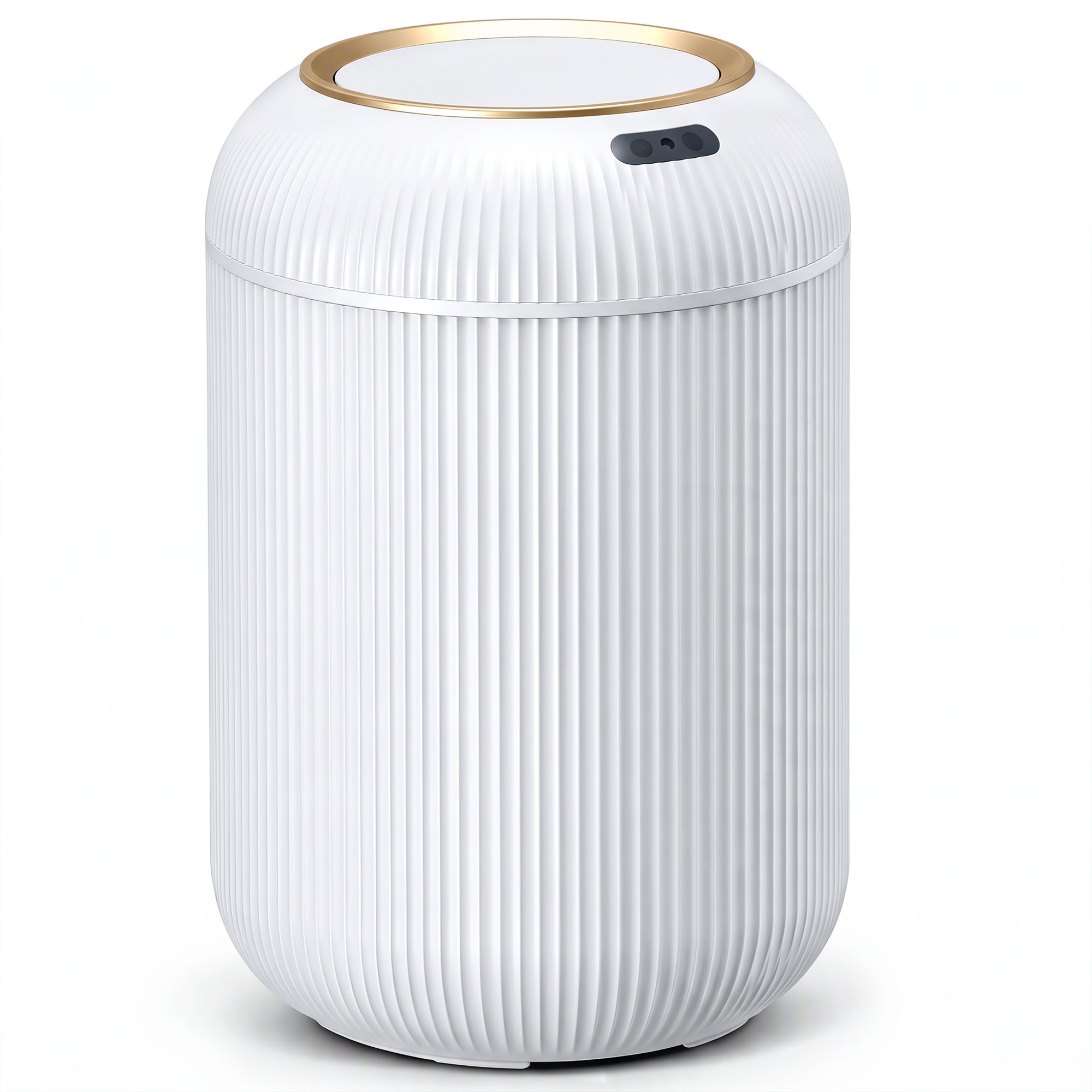 HOMCOM Mülleimer mit Sensor 10L Abfalleimer mit Soft-Close-Deckel, Fingerabdruckresistent Küchenmülleimer, für Büro, Schlafzimmer, Küche Weiß Aosom